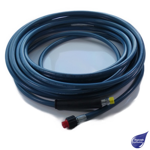 1/4" 15 MTR ALFAJET 400 BLUE JETWASH HOSE ASSEMBLY KARCHER FEMALE X MALE