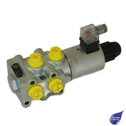 PICTURE OF POCLAIN 3 PORT SOLENOID OPERATED DIVERTER VALVE