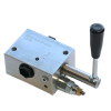 Hycon Motor Mounted Directional Valve for Inline Lever Operated, P to T, A & B Blocked with PRV