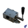 MOTOR MOUNTED DIRECTIONAL VALVE FOR INLINE LEVER OPERATED, P TO T, A & B BLOCKED WITH PRV