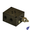 CETOP 3 Single Aluminium Subplate C/W Relief Valve 100-210 Bar P&T Rear/A&B Side Ports 250 Bar