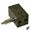 CETOP 3 Subplate 2 Station Side Ports 3/8" BSP A&B / 1/2" BSP P&T C/W Relief Valve 38-350 Bar